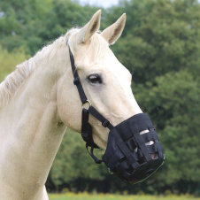 SHIRES Намордник для выпаса лошади "Comfort", XFULL, черный