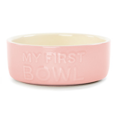 SCRUFFS Миска керамическая для собак и кошек "My First Bowl" розовая 13х13х5см, 400мл Великобритания