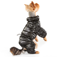 PUPPIA Комбинезон для собак, сверхлегкий "Glossy AllInOne Jumper", чёрный, XL (Южная Корея)