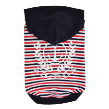 PUPPIA Футболка для собак с капюшоном "Skipper", синяя, S, 26х31х20.5см (Южная Корея)!