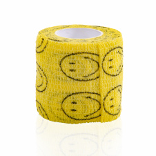 SMI FLEX-BANDAGE Бинт самофиксирующийся желтый с улыбками 1шт 5см*4,5м