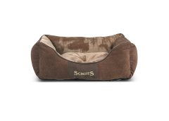 SCRUFFS Лежак для животных с бортиками "Chester", шоколад, 50х40х13см (Великобритания)