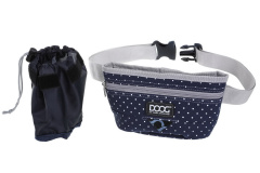 DOOG Сумка на пояс "Treat Pouch", синяя в белый горох, 20х12см (Австралия)
