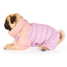 PUPPIA Комбинезон для собак утеплённый "Ultra Light Pastel", розово-сиреневый, XL (Южная Корея)