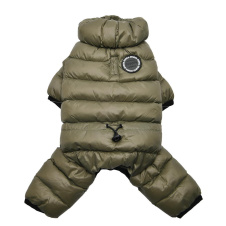 PUPPIA Комбинезон для собак утеплённый "Ultra Light Jumpesuit B", хаки, XXL (Южная Корея)