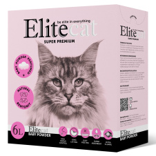 ELITECAT Наполнитель комкующийся с ароматом детской пудры "Baby Powder", 6л / 5.1кг