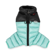 PUPPIA Комбинезон для собак, сверхлёгкий, с отстегивающимся капюшоном "Alpine Puffer", мятный, XXL