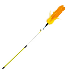 EBI Игрушка для кошек Удочка - дразнилка "Rozie", жёлтая, 60см (Нидерланды)!