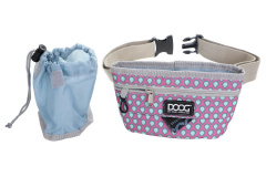 DOOG Сумка на пояс "Treat Pouch", розовая с каплями, 20х12см (Австралия)