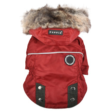 PUPPIA Куртка для собак с капюшоном "Brock", красная, XXL (Южная Корея)