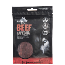 GREENWOOD INSTINCT TREATS Лакомство для собак "Нарезка из говядины", полоски, 80гр