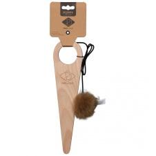 EBI Игрушка для кошек дразнилка деревянная "POPPY", бело-коричневая, 30см (Нидерланды)!!