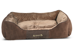 SCRUFFS Лежак для животных с бортиками "Chester", шоколад, 90х70x23см (Великобритания)