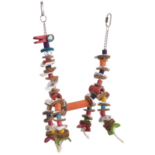 HAPPY BIRD Игрушка - качели для птиц "Бамбуковая собака", 12х20х38см (Германия)
