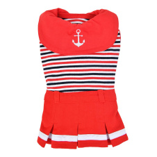 PUPPIA Платье для собак "Nautical", красное, L, 30х43х31см (Южная Корея)!