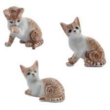 KLIMA Кошка полосатая, рыжая с белым, 5см (Франция)