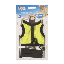 DUVO+ Шлейка для грызунов "Walking Vest", желто-зеленый, М (Бельгия)