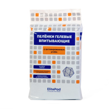 ELITEPAD Пелёнки одноразовые, гелевые с углём "Active Carbon", 60х60см,10шт/уп